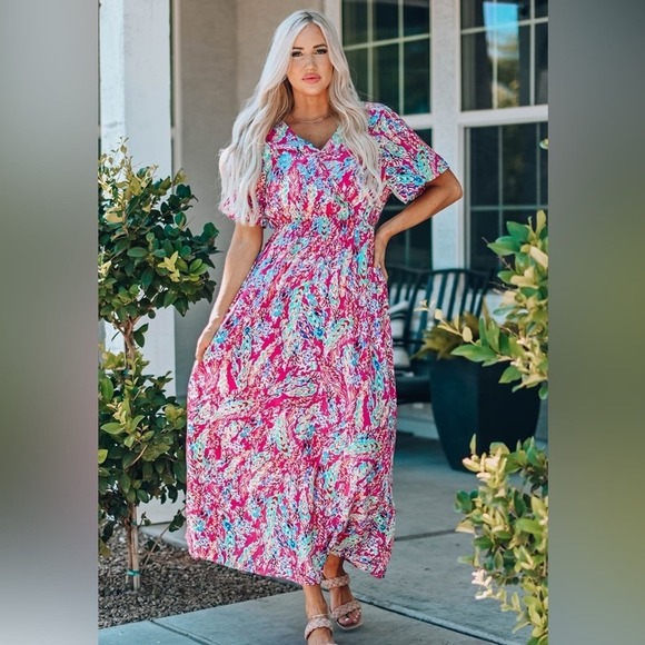 A Summer Story Maxi Multicolor Dress - Picture 1 of 5
